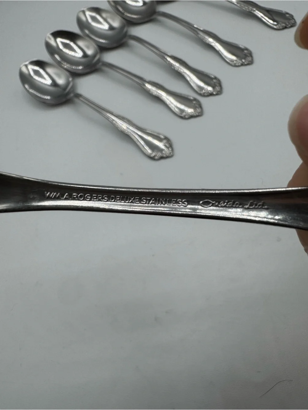 Oneida Ltd Wm Rogers Deluxe Mansfield Stainless Flatware Set Of 6 Teaspoons